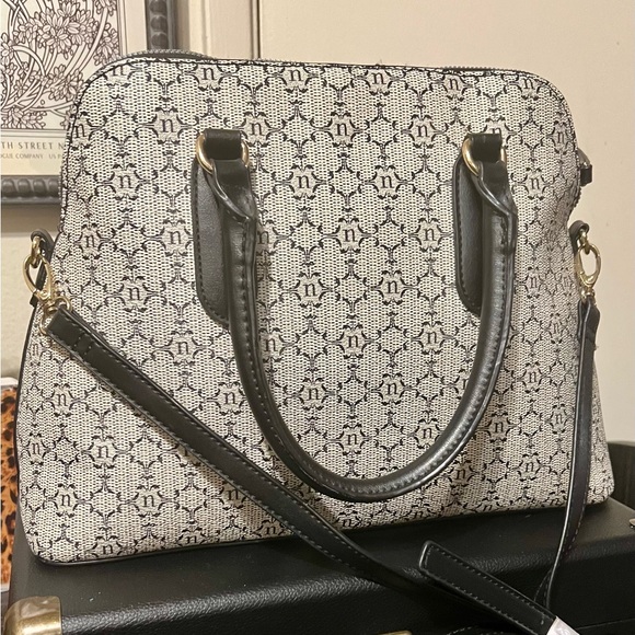 Nanette Lepore Black and Beige Satchel NWOT - Picture 11 of 16